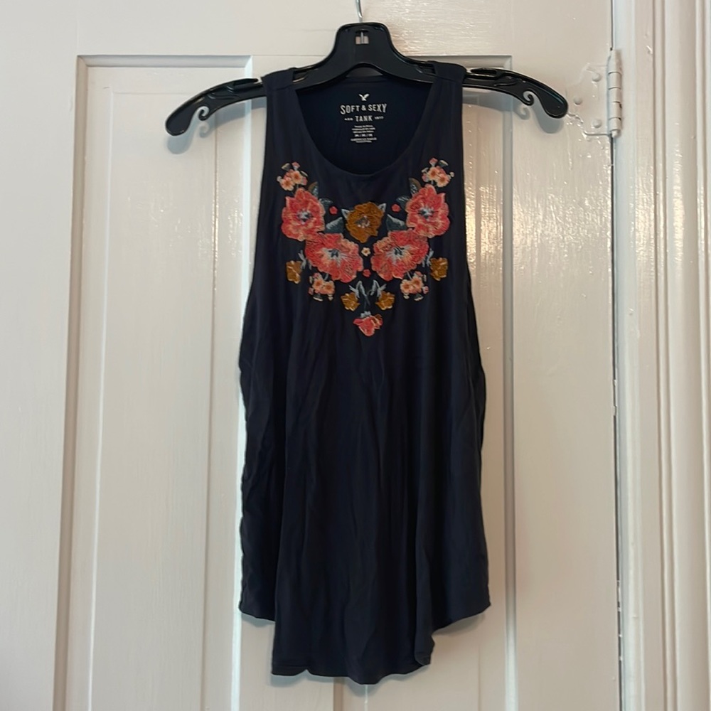Embroidered tank!